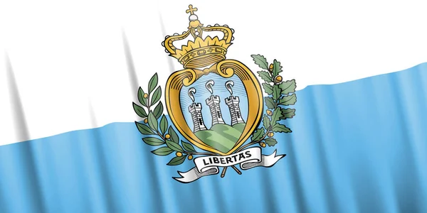 サンマリノの波ベクトル旗 — ストックベクタ