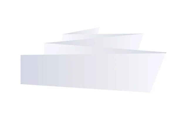 White blank folded ribbon banner — Stock Vector