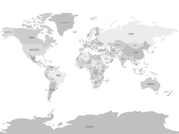 Mapa esquemático simplificado do Mundo — Vetor de Stock