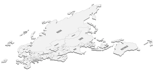 Mapa político isométrico de Australia — Vector de stock