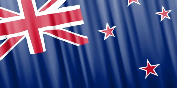 Drapeau vectoriel ondulé de Nouvelle-Zélande — Image vectorielle
