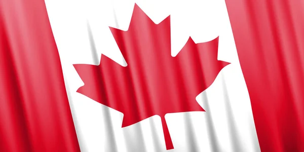 Wavy vector flag of Canada — Archivo Imágenes Vectoriales