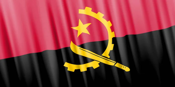 安哥拉的波威矢量旗 — 图库矢量图片