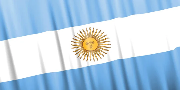 Wavy vector flag of Argentina — 스톡 벡터