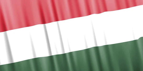 Wavy vector flag of Hungary — 스톡 벡터