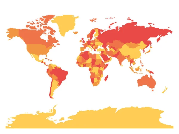 Simplified blank schematic map of World — 스톡 벡터