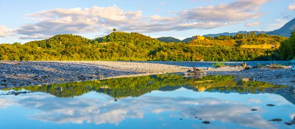 Wide valley of Tagliamento River — Stock Photo, Image