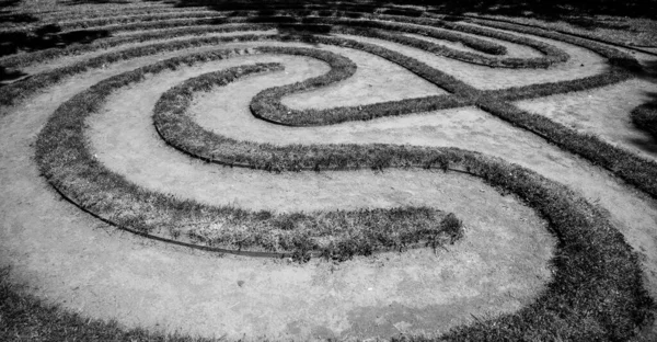 Labirinto Giardini Nel Labirinto Del Parco Del Castello Loucen Repubblica — Foto Stock