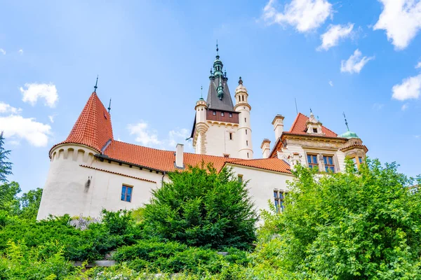 Castello Pruhonice Nella Soleggiata Giornata Estiva Pruhonice Repubblica Ceca Patrimonio — Foto Stock