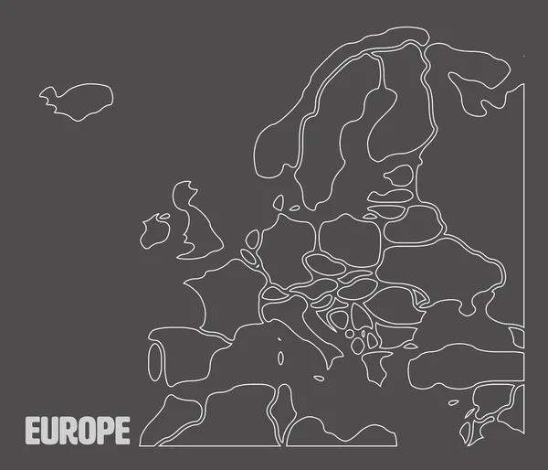 Простая Схематическая Карта Южной Америки Пустой Изолированный Континент Политическая Карта — стоковый вектор