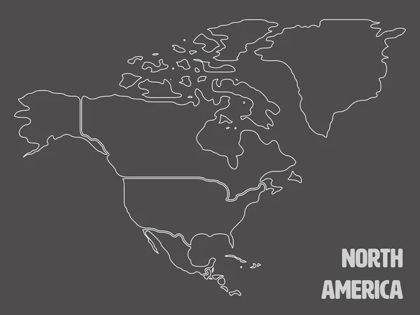 Mapa Esquemático Simplificado América Sul Mapa Político Continente Isolado Branco —  Vetores de Stock