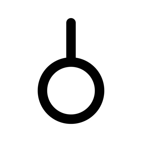 Neutrois Neutral Gender Sign Simple Flat Black Vector Icon — Stock Vector