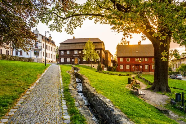 Casa Histórica Municipal Czech Obecni Dum Jiretin Pod Jedlovou Czech — Fotografia de Stock