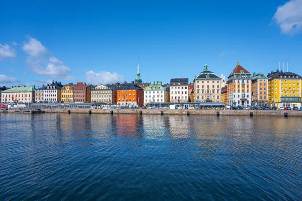 Kolorowe Domy Starego Miasta Sztokholmie Szwecja Gamla Stan Szwecja — Zdjęcie stockowe