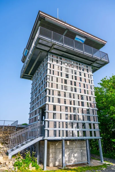 Новая Смотровая Башня Luz Немецкий Лаушце Самая Высокая Вершина Лужицких — стоковое фото