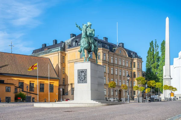 查尔斯十四约翰 瑞典和挪威国王 瑞典斯德哥尔摩王宫的铜像 — 图库照片