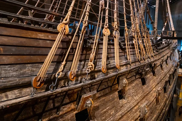 Vasa Viejo Buque Guerra Sueco Madera Hundió Agosto 1628 Salvado — Foto de Stock