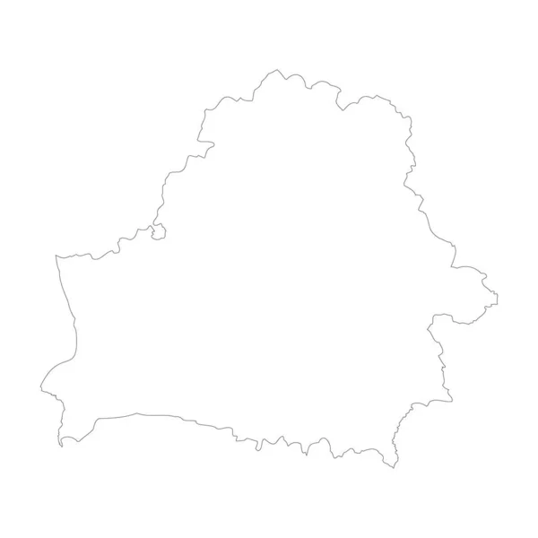 Belarus Country Thin Black Outline High Detailed Map Vector Illustration — Image vectorielle