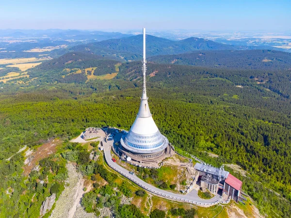 Liberec República Checa Junio 2022 Transmisor Jested Mountain Hotel Sobre —  Fotos de Stock