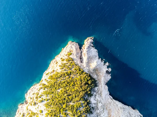 Rocky Cliffs Blue Sea Sunny Summer Day Istria Adriatic Coastline — Photo