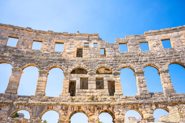 Pula Arena Croatian Pulska Arena Roman Amphitheatre Located Pula Istria — Fotografia de Stock