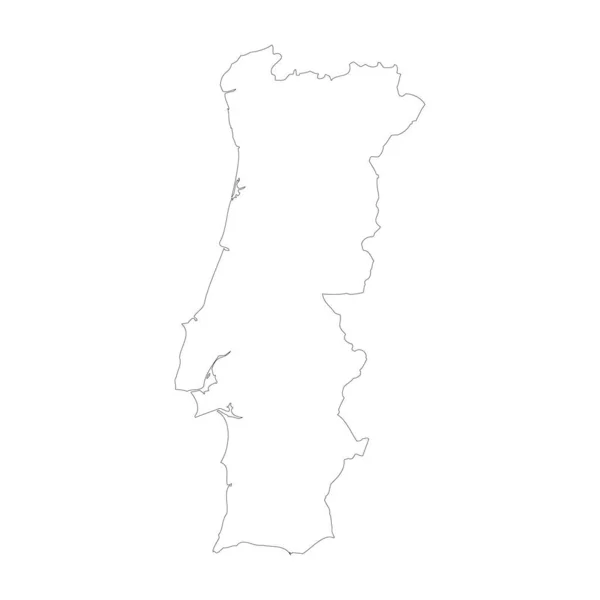 Districts of Portugal. Map of Regional Country Administrative Divisions  Ilustração do Vetor - Ilustração de simplificado, cartografia: 146003119