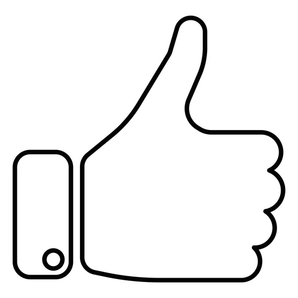 Thumb Gesture Agree Yes Approval Encouragement Outline Modern Design Element — Stock vektor