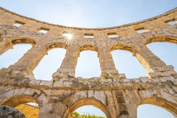 Pula Arena Croatian Pulska Arena Roman Amphitheatre Located Pula Istria — Fotografia de Stock