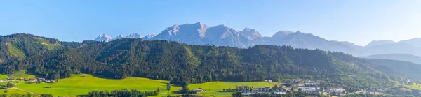 Panoramic View Schladming Dachstein Mountain Group Background Sunrise Time Rocky — Photo