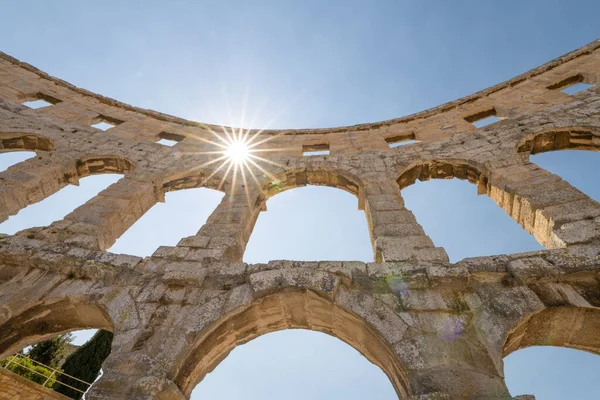 Pula Arena Croatian Pulska Arena Roman Amphitheatre Located Pula Istria — Fotografia de Stock