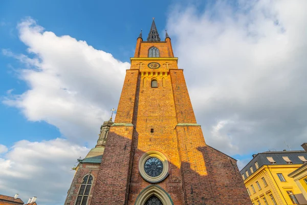 Церковь Риддархолмен Швеция Riddarholmskyrfeld Церковь Бывшего Средневекового Монастыря Грейфрайерс Стокгольме — стоковое фото