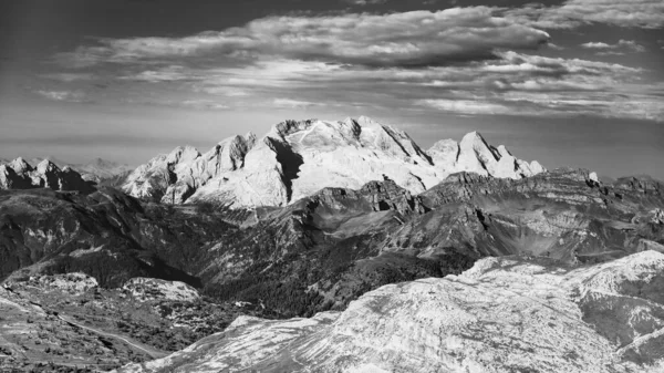 Marmolada Highest Mountain Dolomites Summit Punta Penia 3343 Italy Black — Stok fotoğraf