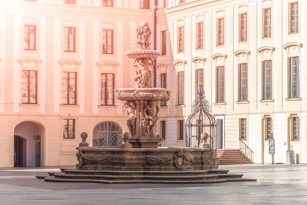 Kohl Fountain Second Courtyard Prague Castle Praha Czech Republic — Stock Photo, Image