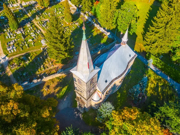 Igreja Neo Renascentista São Pedro Paulo Ensolarada Tarde Outono Tanvald — Fotografia de Stock