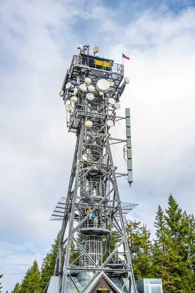 Janske Lazne Czeska Republika Wrzesień 2022 Wieża Widokowa Panoramy Szczycie — Zdjęcie stockowe