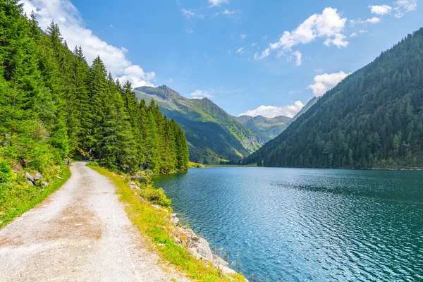 Idyllic Mountain Landscape Riesach Lake Schladminger Alps Austria — Zdjęcie stockowe