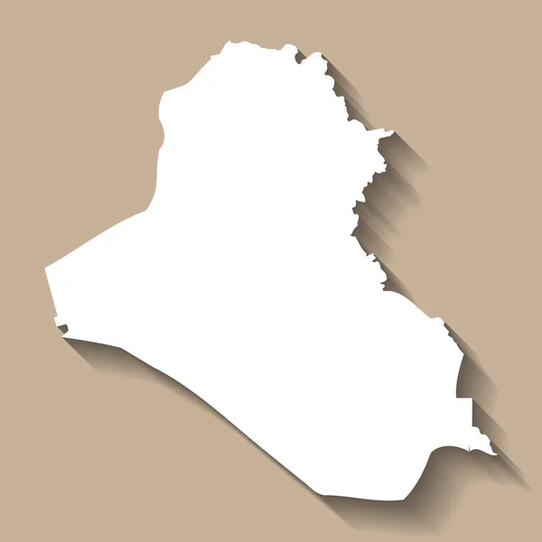 Iracka Wiejska Sylwetka Wysoka Szczegółowa Mapa Biała Sylwetka Kraju Opuszczonym — Wektor stockowy