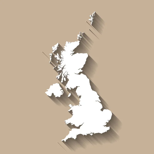 Zjednoczone Królestwo Wielkiej Brytanii Irlandii Północnej Sylwetka Kraju Wysoka Szczegółowa — Wektor stockowy
