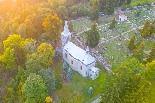 Neo Renaissance Kerk Van Peter Paul Bij Zonnige Herfst Zonsondergang — Stockfoto