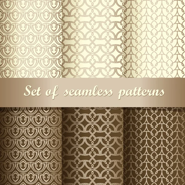 Set of seamless patterns 1 — Stock Vector