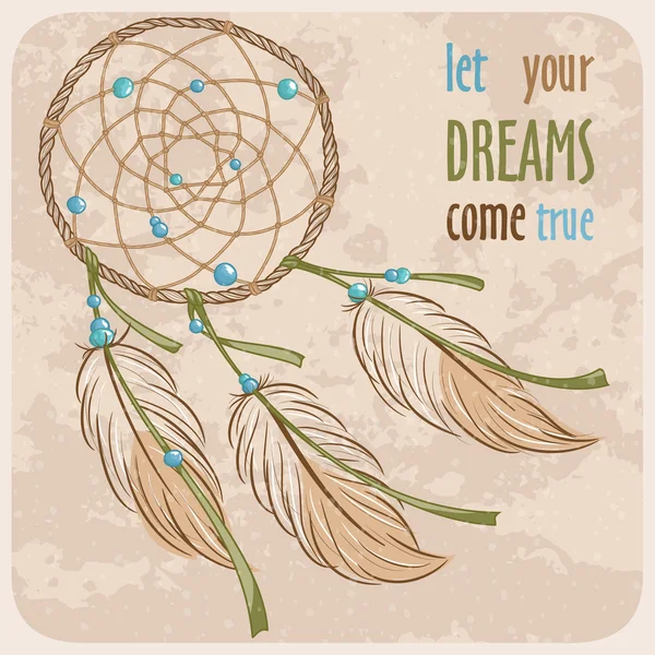 Dreamcatcher kaart — Stockvector