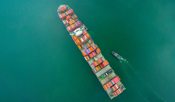 Containers Schip Lading Bedrijf Commerciële Logistieke Transport Internationale Import Export — Stockfoto