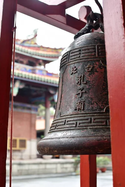 Old Metal Shrine Bell Inscriptions Hangs Asian Temple Royalty Free Stock Photos