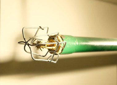 Close-up fragment of fire sprinkler. Drencher firefighting system. Automatic fire extinguishing system. Atomizer for automatic flame extinguishing. Fire extinguishing agent supply system. 