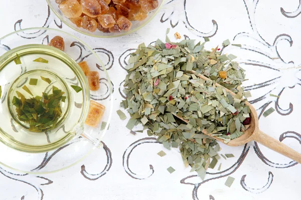 Çaydanlık Aksesuarlı Çay Fincanı Çay Fincanı Çay Süzgeci — Stok fotoğraf