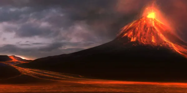 Flusso di lava vulcanica — Foto Stock