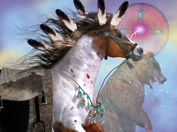 Year of the Bear Horse — Stock Photo, Image