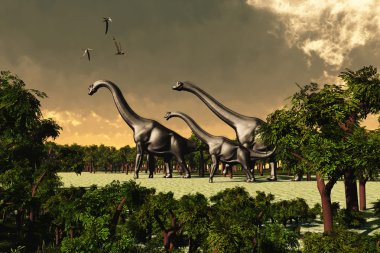 Brachiosaurus yürüyüş