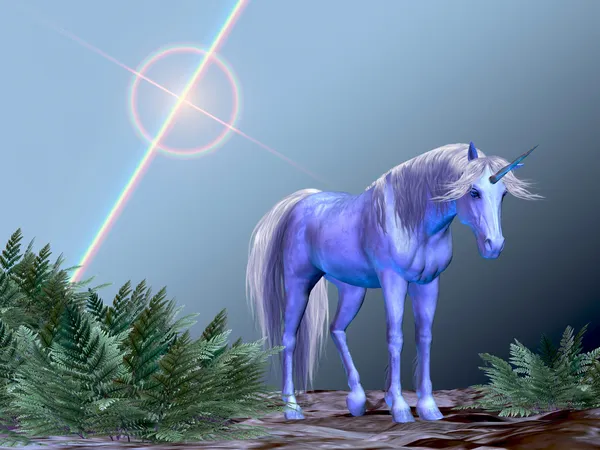 Unicorn vilar — Stockfoto
