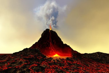 Active Volcano clipart